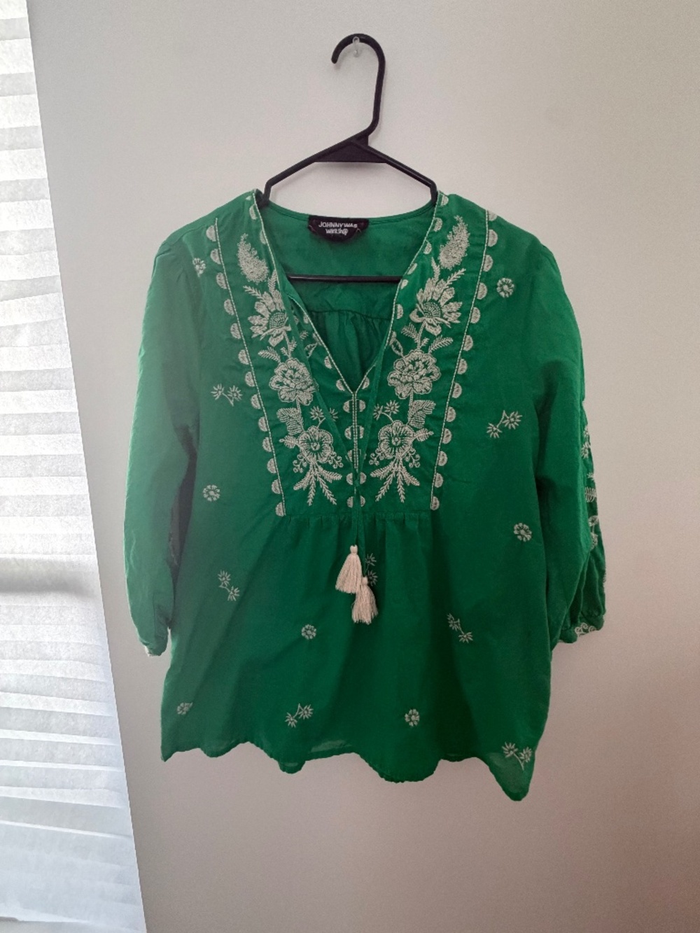 JohnnyWas Women’s Green Cotton Shirt Size Medium